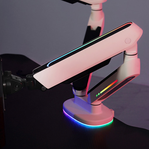 카멜마운트 RGB모니터암 HMA-2D 듀얼 모니터거치대 LED라이팅