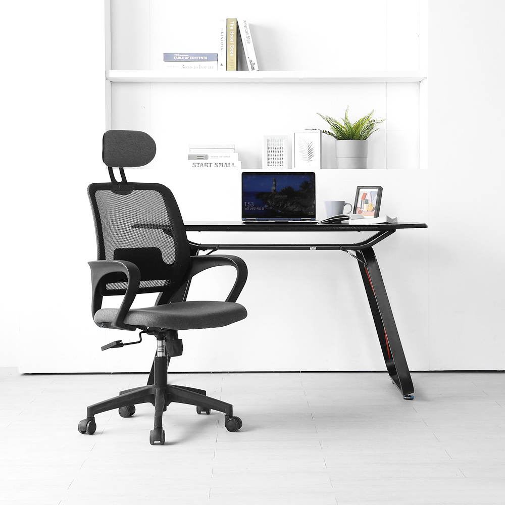 린백 LB11HB 블랙바디 헤드형 사무실 컴퓨터 책상의자 학생 공부 허리 편한 메쉬의자