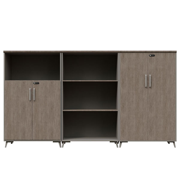 IH-8330 화이트오크 3단 장식장 도어잠금장치(도어형&middot;오픈형)