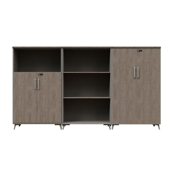 IH-8330 화이트오크 3단 장식장 (도어형&middot;오픈형)