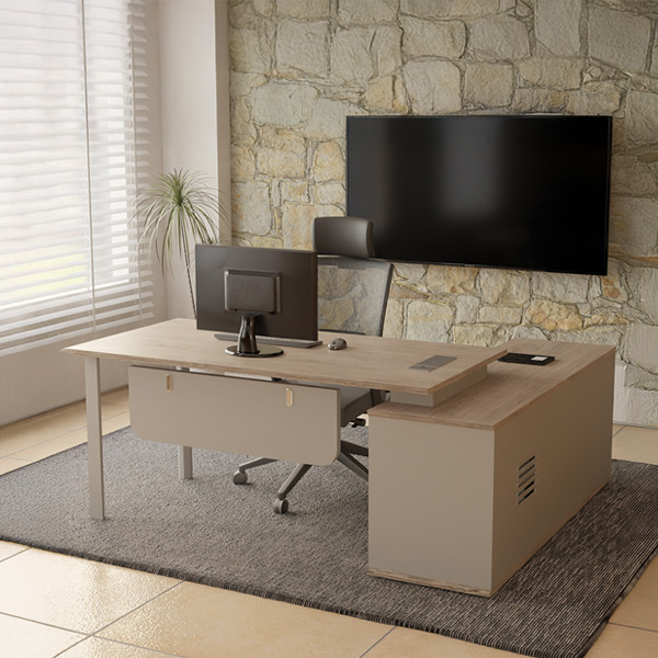 IH-6245 화이트오크7 중역책상(LMD-607U)