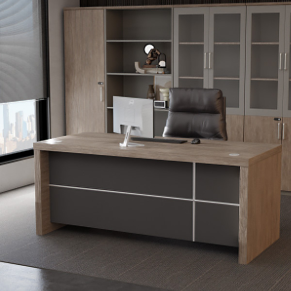 IH-6242 화이트오크6 중역책상(일자형/LMD-615)