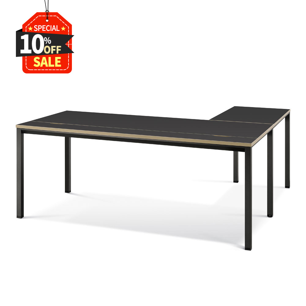 [하이퍼스] 아르카 사이드형 책상세트 25T상판 그라파이트 컬러 W1600~1800