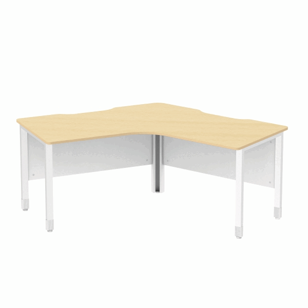 IH-1046 티퍼스 120도 사무용책상(상판18T/가림판포함)