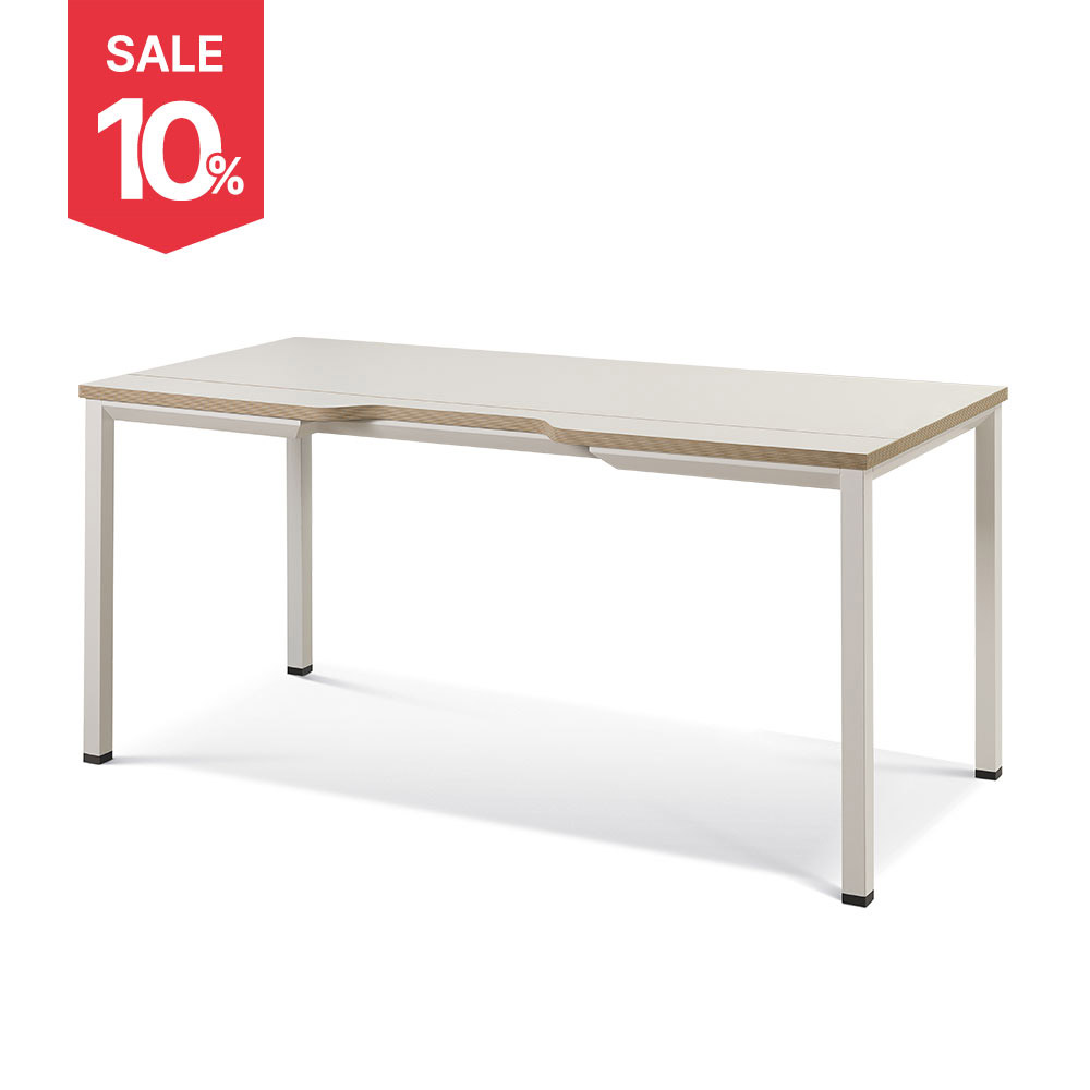 [하이퍼스] 알테라 사무용 책상 25T상판 크림화이트 컬러 W1200~1800