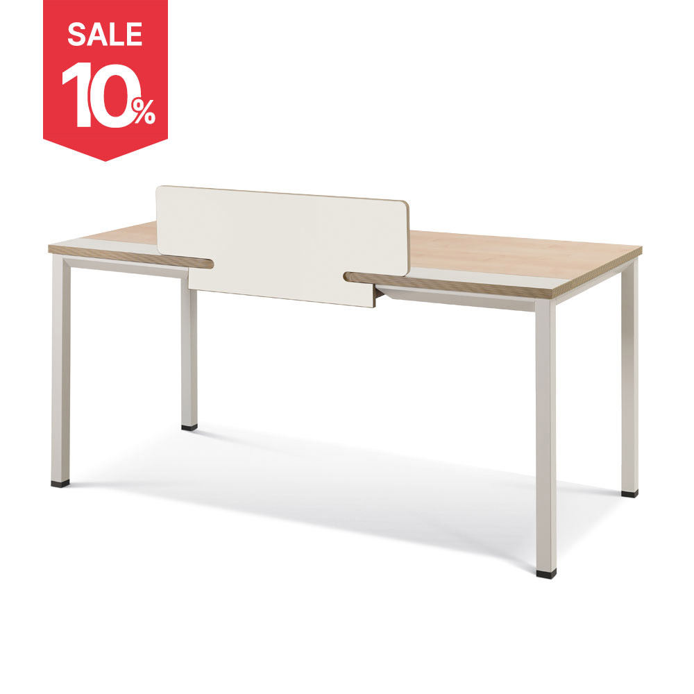 [하이퍼스] 알테라 확장형트레이 책상 25T상판 메이플 컬러 W1200~1800